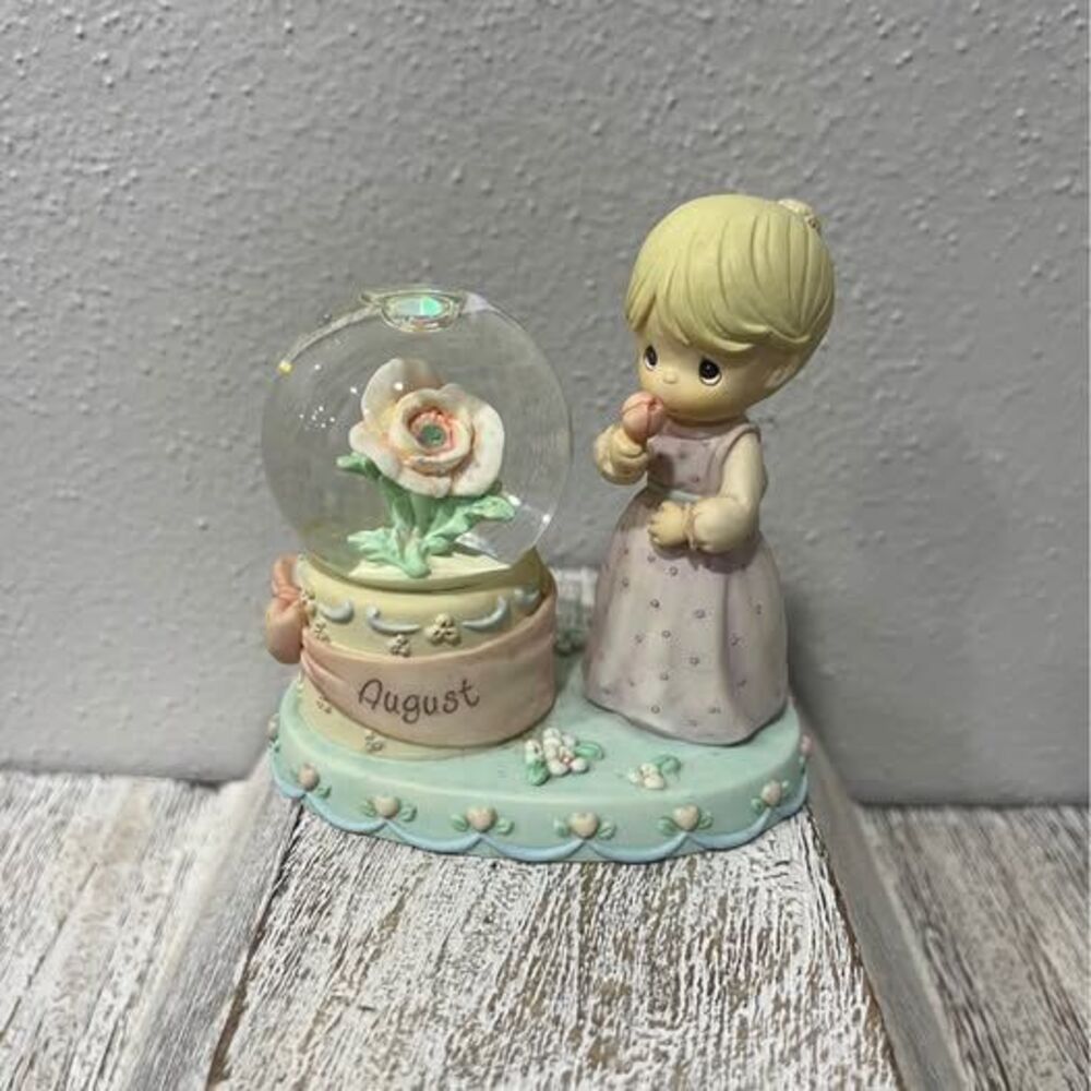 Precious Moments August Birthstone Peridot Mini Water Globe Glitter 2000 844349